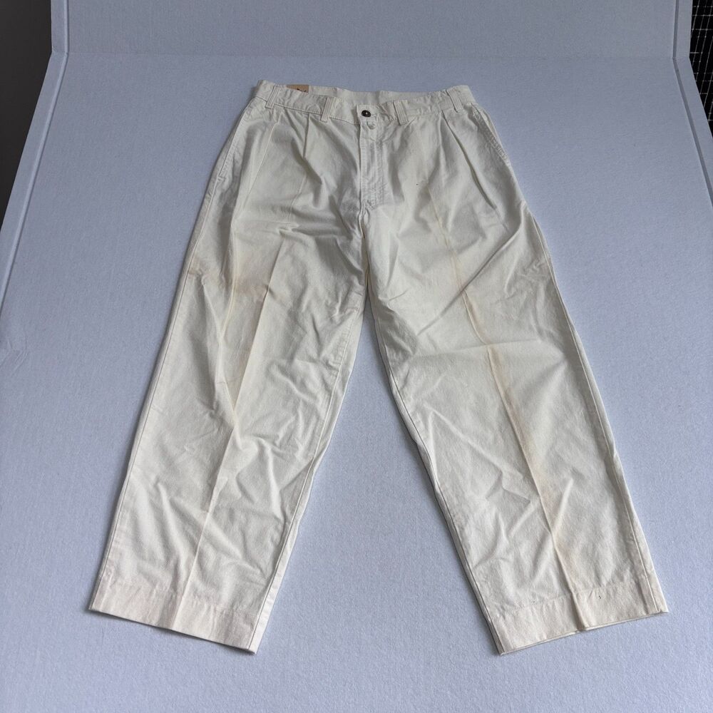 Levi's Vintage Silver Tab College Chinos Mens 32 Off White 90s Deadstock READ